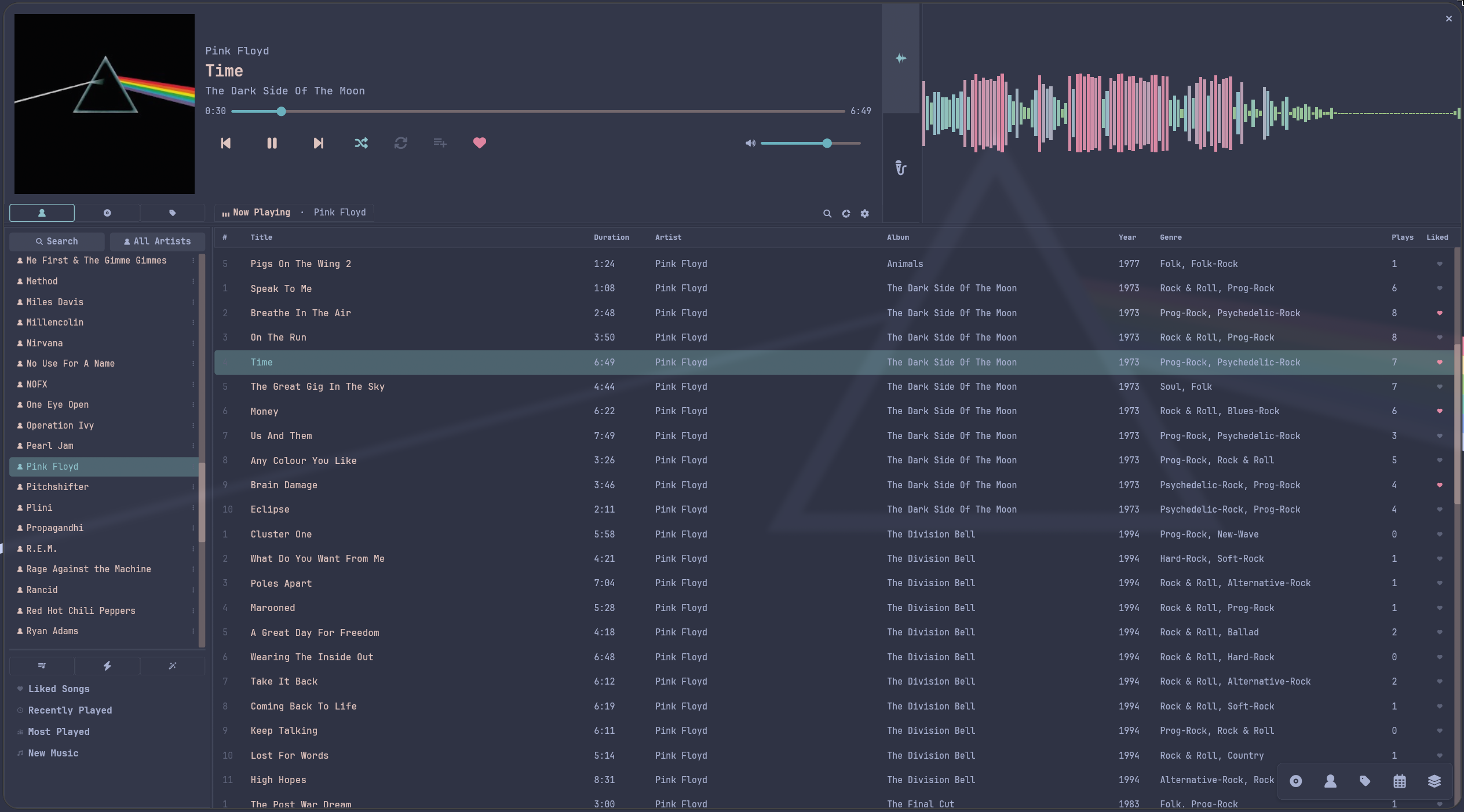 OmaTUNES Main UI Screenshot